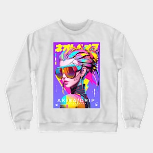 AKIBA DRIP - 🟪🟨🟪「 ✦ HIGH FASHION 2030 ✦ 」🟪🟨🟪 FUTURISTIC ANIME MANGA ART Crewneck Sweatshirt